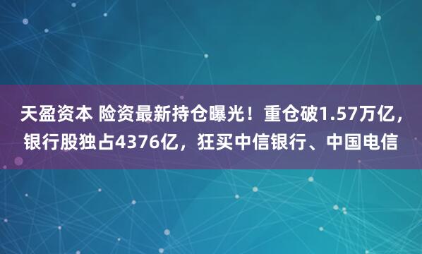 天盈资本 险资最新持仓曝光！重仓破1.57万亿，银行股独占4376亿，狂买中信银行、中国电信